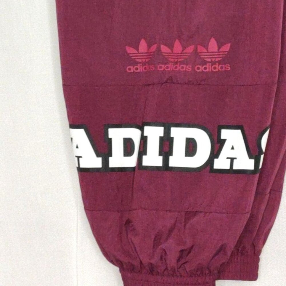 ADIDAS ORIGINALS Jogger Pants XL Logo Play Track Pants Victory Crimson Red Maroo - Picture 10 of 13